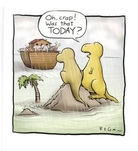 19c - Procrastination-Dinosaurs-Noahs-Ark-cartoon